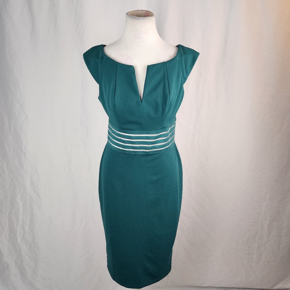 Venus V neck bodycon Mesh Dress